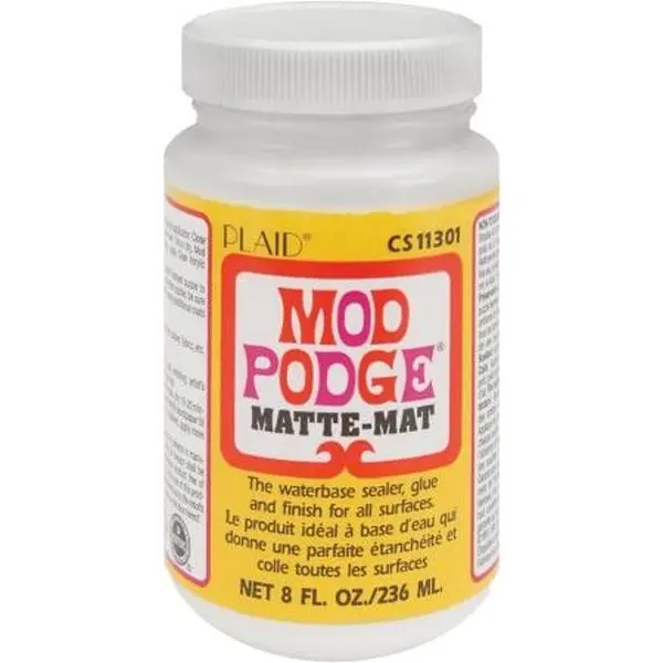 Plaid CS11301 Mod Podge Matte Finish Water-Based Adhesive - 8 oz Bottle Sealer, Paper Coating for Crafters, All Paper Projects, Craft Art Materials