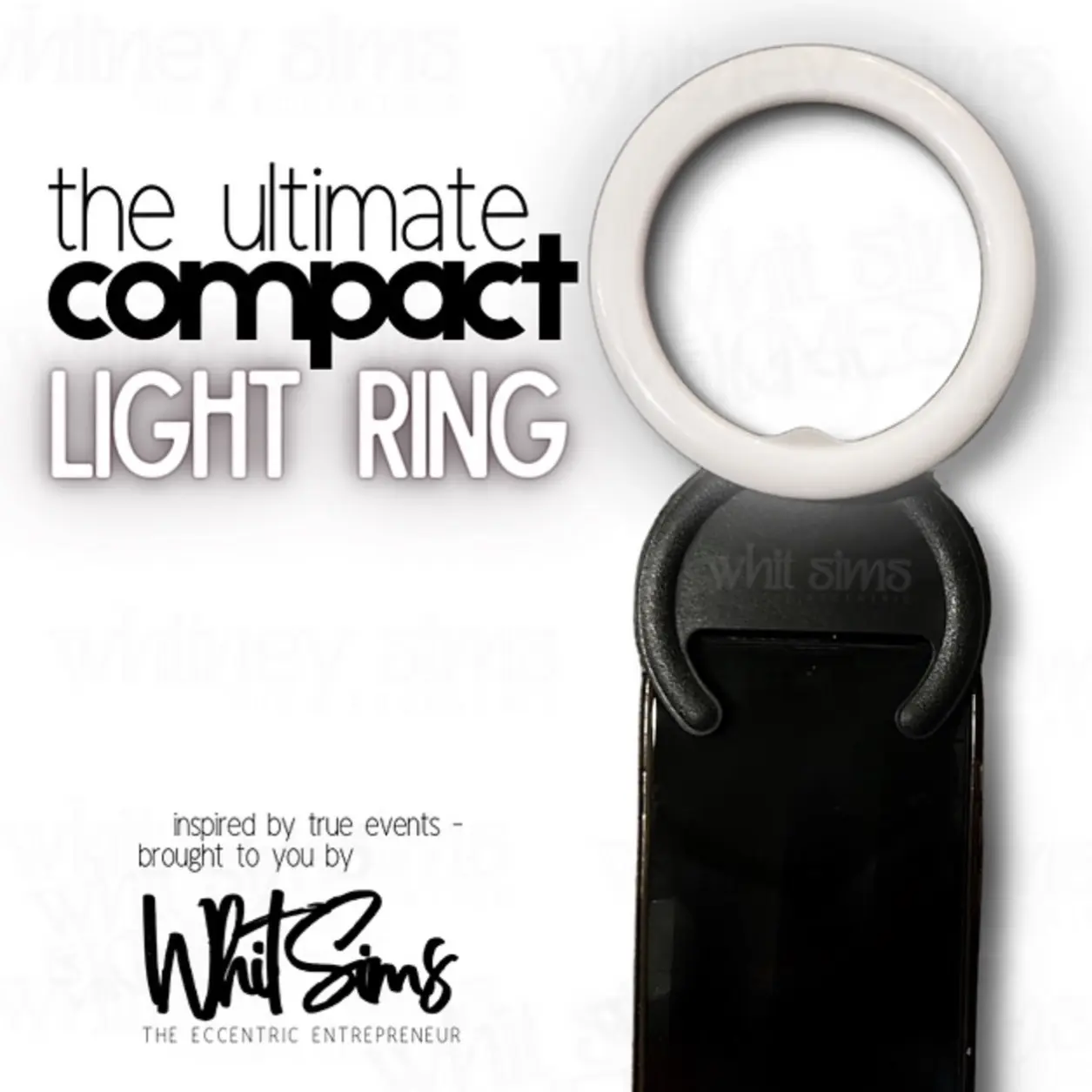 Compact Light Ring Clips on to Cellphones for amazing selfies and lighting for creating content videos