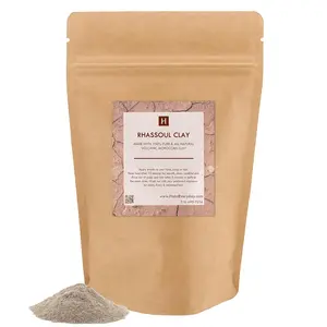 HALALEVERYDAY Moroccan Rhassoul Clay 1 lb Natural Face Hair Mask Powder 100% Pure Mineral Clay for DIY Skincare Haircare Smooth Cleansing Cosmetic Facial