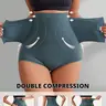 Women's Double Compression Shapewear Shorts, Curve Hugging Compression Body Sculpting Underwear, Tummy Control & Butt Lifting, Comfort Breathable Fabric, Body Shaper for Everyday Wear, High-Waist Girdle