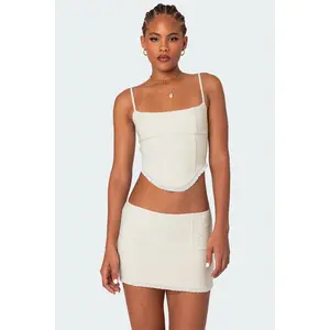 Thora Woven Lace Up Corset