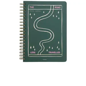 Papier Off Piste Spiral Travel Journal in Green