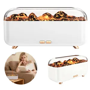 Upgraded Colorful Flame Aroma Diffuser Humidifier, Dynamic Fire Flame Visual Effects, 300ml Large Capacity, Creates Visual & Olfactory Experience for Home and Office