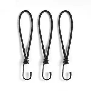 3pcs multifunctional elastic rope, hook outdoor ground nail, fixed rope camping tent canopy hook pull rope, camping accessories
