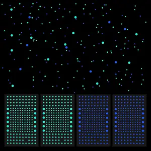 800 count Glow in The Dark Stars for Ceiling Glow in The Dark Wall Stickers Removable Dots Wall   Green and Blue Dots Glowing Stickers Adhesive Dot  Sky Decor for Bedroom Birthday