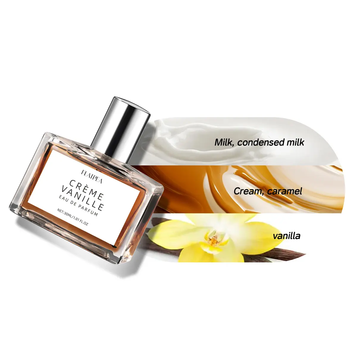 Vanilla Perfume, Caramel Perfumes, Long-Lasting Gourmand Vanilla Caramel Scent Fragrance for Women and Men, Elegant Scent for Parties and Daily Life, Birthday Gift and Daily-Wear Fragrance