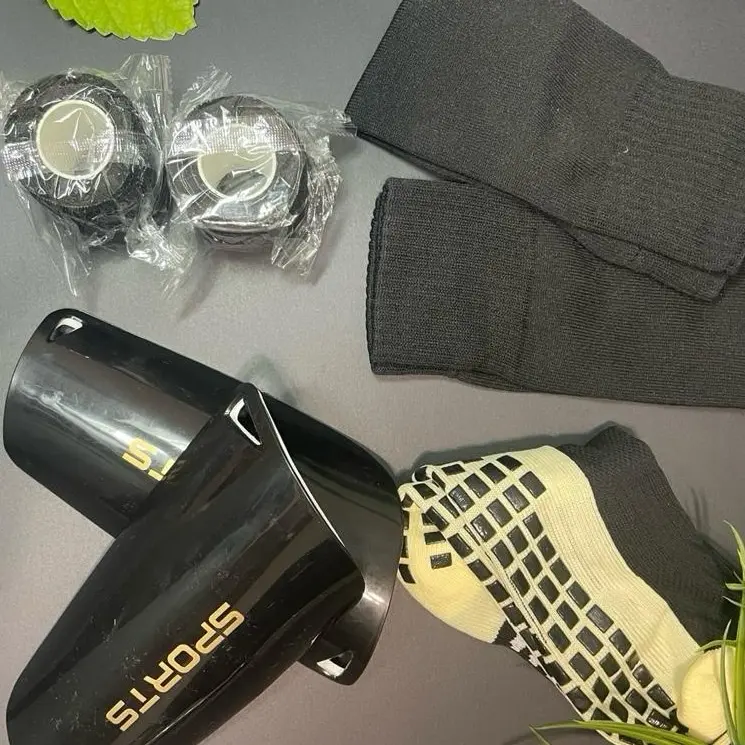 Ultimate Soccer Kit || Includes: Soccer Bag Soccer Socks Grip Men Sport Socks Soccer Leg Cover Shin Pads Soccer Training Shank Board Bandag