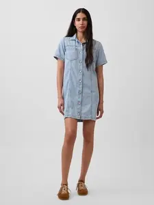 GAP UltraSoft Denim Mini Shirtdress