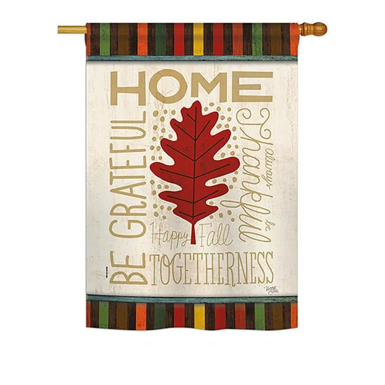 Breeze Decor BD-HA-H-113079-IP-BO-DS02-US 28x40 in. Vertical Hanging Flag with Loop, Soft Weatherproof Indoor/Outdoor Banner, Double-Sided Harvest & Autumn Prints, Eco-Friendly Inks Fall Home Decoration, Hanging Loop