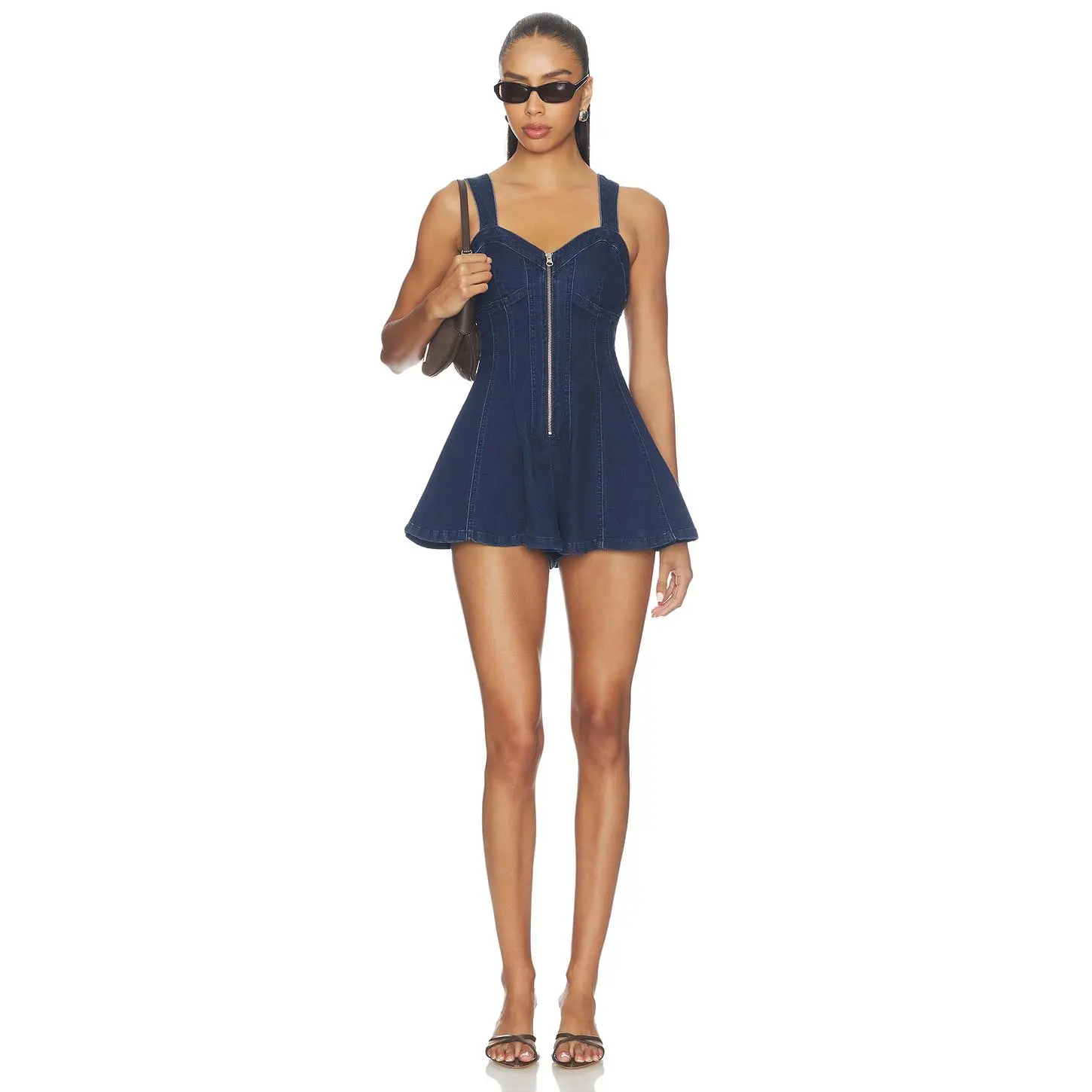 Free People X We The Free Delancey Flare Romper in Good Time