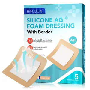 Silicone 5-layers Bandage Sheets, 5 Counts/box Waterproof Breathable Bandage, Flexible & Comfortable Skin Care Tool for Women & Men