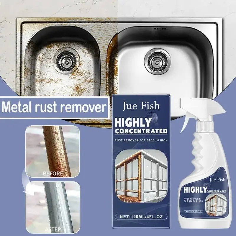 120ml Powerful Rust Remover Spray Fast Acting Rust Dissolver & Anti-Rust Coating for Metal, Car Tools Multi-Surface Cleaner, Car Detailing Products, Car Cleaning Spray, Rust Removal Spray, Car Detailing Chemicals, Car Detailing Supplies