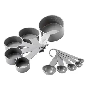 10-Piece Plastic Measuring Cups Set, Durable Kitchen Measuring Utensils, Baking & Cooking Tools, Easy-To-Read Measurements, Ideal for Home Use