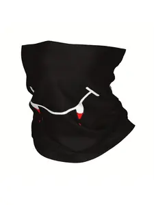 Gothic Vampire Smile Blood Drip Mask Bandana MultiUse Neck Scarf Gaiter Mask Balaclava Face Mask