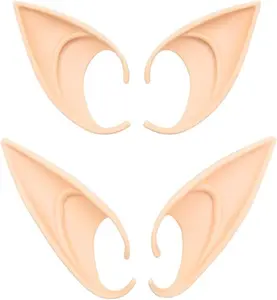 Fairy Pixie Elf Ears Soft Pointed Tips Elven Costume Accessories for Halloween Christmas Cosplay Anime Party Dress Up Makeup Masquerade Silicon