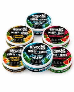 Rivox Focus Beverage Pouches - 6-Pack, 2 of Each Flavor, 0 Nicotine (Most Popular Wellness Supplement)