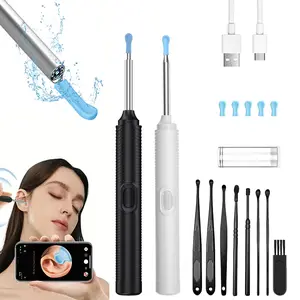 8-Piece Ear Cleaning Tool Set with Camera & Light, Earwax Removal Tool, In-Ear Camera with 5 Spoons, Compatible with iOS/android, Perfect Gift for Holidays