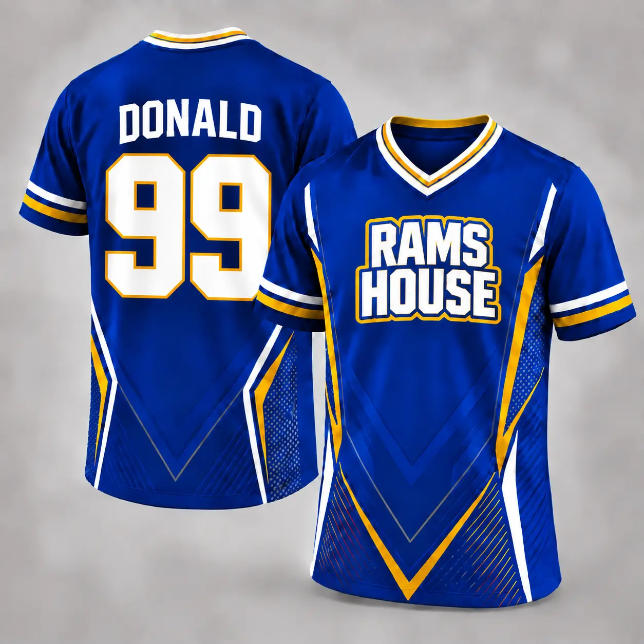 Aaron Donald #99 Premium V-Neck Jersey, AD99 Fans, Rams House Fans,  Football Fans Apparel, Unisex Game Day Jersey, Gift For Football Lovers