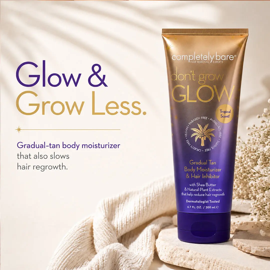 don't grow GLOW Gradual Tan Body Moisturizer & Hair Inhibitor