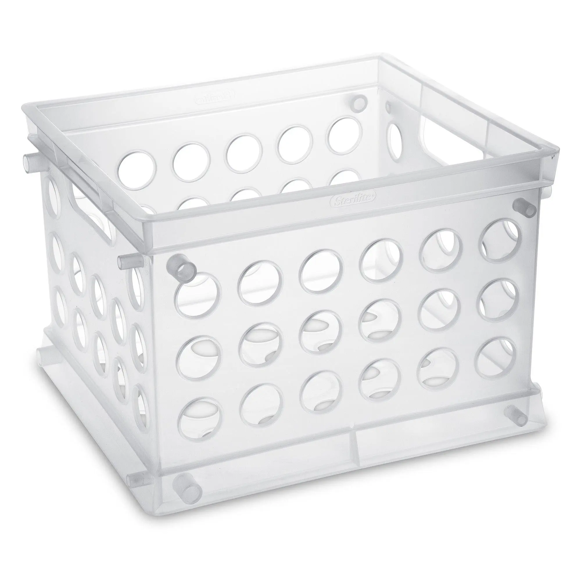 Sterilite Convenient Mini Square Small Storage Organizing Crate, Clear (12 Pack) Sterilite Convenient Mini Square Small Storage Organizing Crate, Clear (12 Pack)