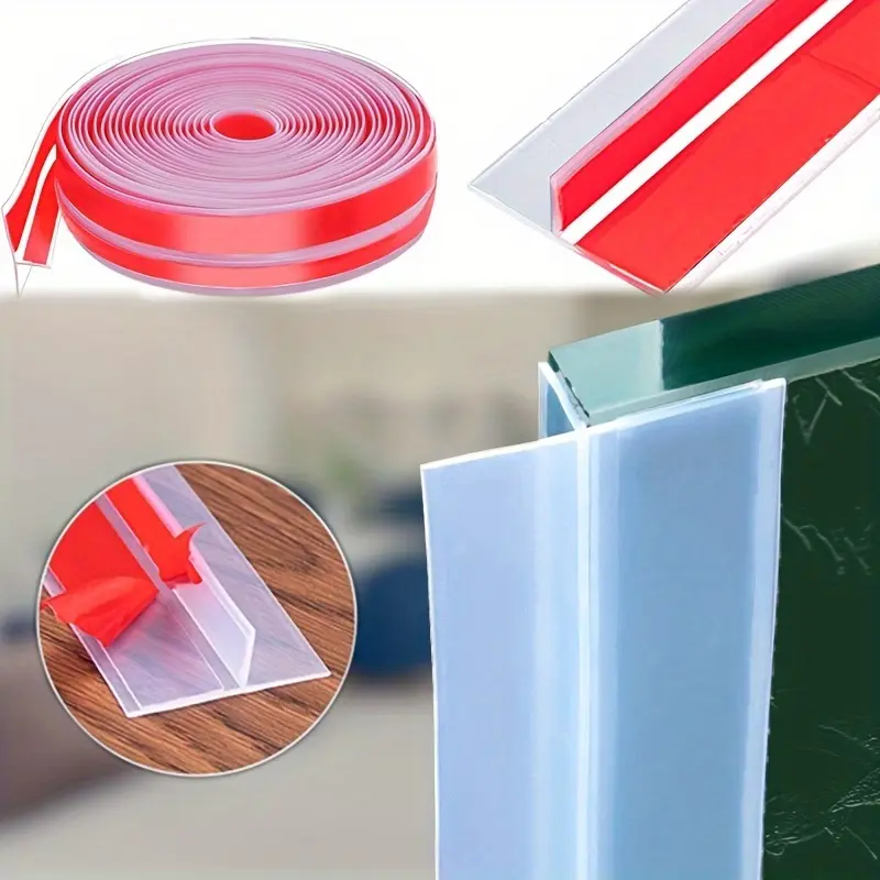 T-shaped Silicone Windproof Strip, Wooden Door Seal Strip, Door Bottom Seal Strip, Glass Door Seal Strip, Glass Door Gap Windproof Strip, Suitable for Hotels, Motels, Restaurants, Cafes, Bakeries, Bars, Taverns, Buffets