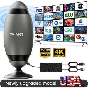 2025 Indoor TV Antenna - 4K High-Definition Digital Antenna, 360° Signal Reception, Wide Coverage, Equipped With a Strong Magnetic Base, Easy Installation, Enjoy Full HD Local Channels, No Subscription Fee Required
