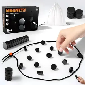 Portable Chess Set with Rope Design, Magnetic Chess Game, Fun Strategy Family Board Games for Kids & Adults, Ideal for Family Gatherings & Travel