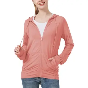 LETAOTAO Womens' Lightweight Zip Up Hoodies Stretch Thin Summer Jackets For Women