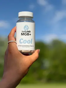 MGB+ Cool Gut Lining Support Supplement | Mastic Gum, Zinc L-Carnosine, Magnesium Glycinate & Lipid-Soluble B1 | Physician-Formulated, 60 Capsules by BellyMD