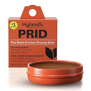 Hyland's PRID Drawing Salve, Topical Skin Irritation Relief, For Splinters, Thorns, Ingrown Hairs, Itch Relief for Bug Bites, Boils, Minor Cuts and Scrapes, 18 Grams