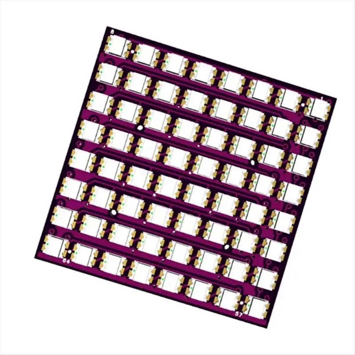 8x8 RGB LED Matrix Panel, 64-Pixel High-Density DotStar Screen, Compact PC+Metal Construction, Linkable Board for Arduino DIY Projects, Neopixel, Easy To Control, Easy Wiring, Pwm Control, Rgb Pixels, Dimmable, Led Screen, Color Changing, Pwm Driver, 24.4