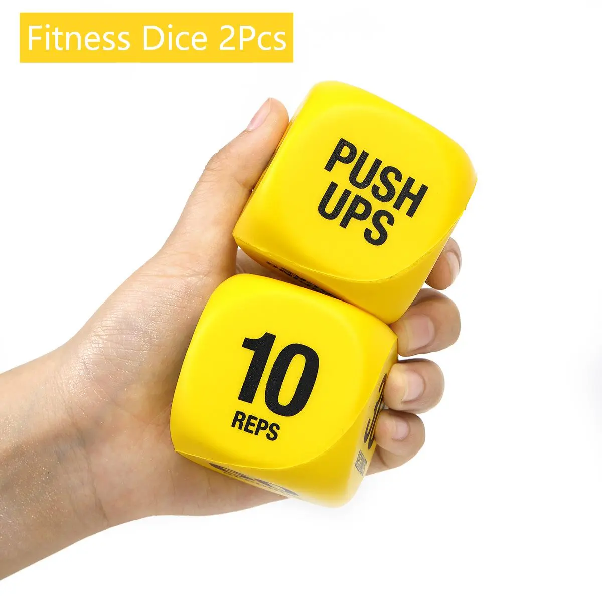 Fitness Exercise Dice Set, Durable 6-Sided Design for High Knees, Push-Ups, Sit-Ups & Squats, Perfect for Family Home Parties & Interactive Group Games