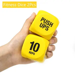 Fitness Exercise Dice Set, Durable 6-Sided Design for High Knees, Push-Ups, Sit-Ups & Squats, Perfect for Family Home Parties & Interactive Group Games