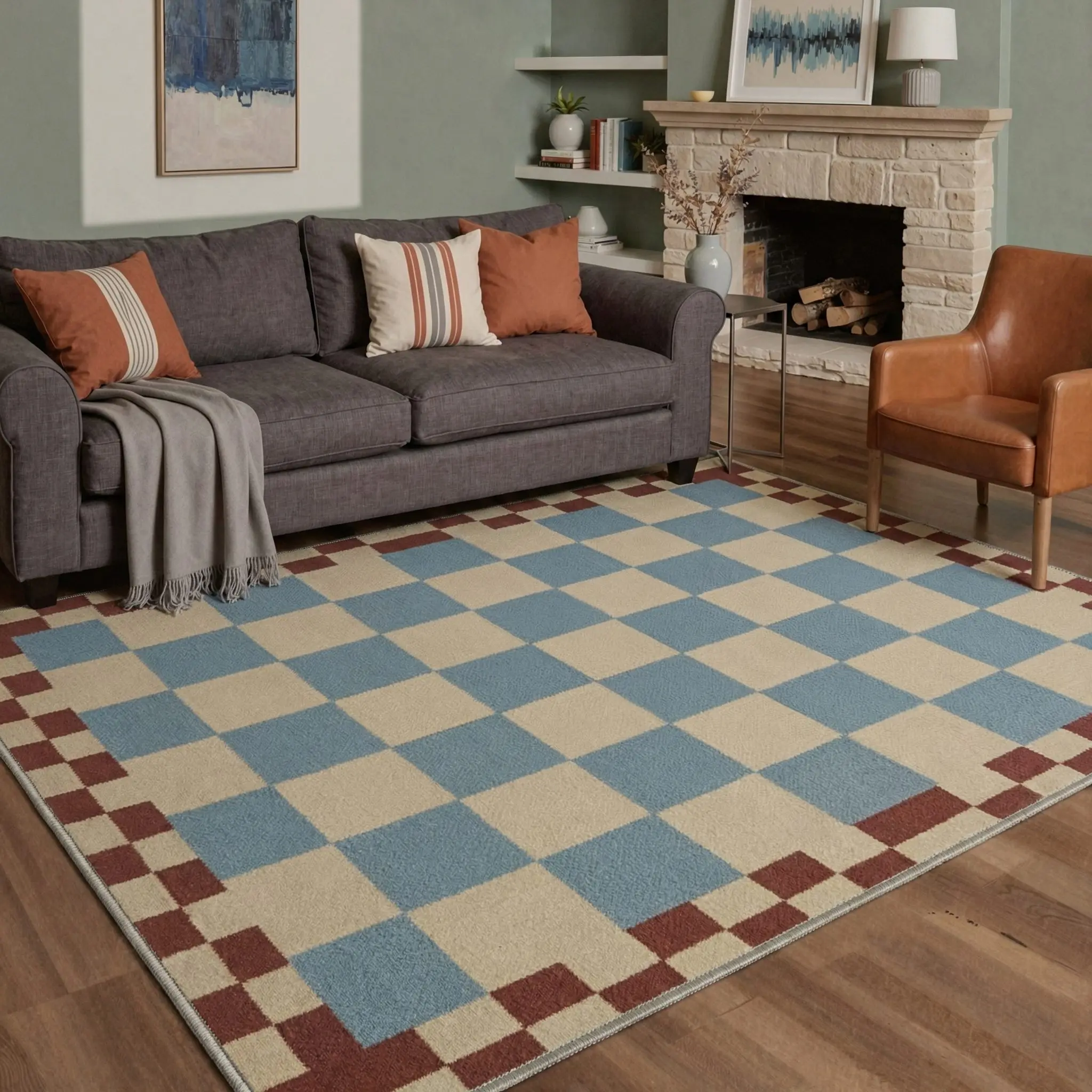 【Deals For You Days】GENIMO Soft Rug – Machine Washable, Non-Slip, Pet Friendly Floor Rug, Area Carpet Ideal for Living Room, Bedroom, Kitchen, Hallway, Complete Interior Decor ,ARP2667-LINEN