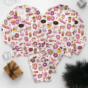 Dunkin Donuts Pajamas Set, Dunkin Donuts Shirt, Dunkin Donuts Pajamas, Dunkin Donuts Pants, Dunkin Donuts Gift, Coffee Lover Pajamas