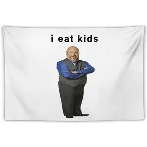 I Eat Kids Bertram Tapestry for Bedroom, College Dorm and Classroom 40"x60", Funny Meme Wall Tapestries Hanging for Home Decor Gifts