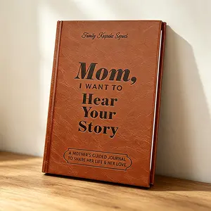 Gift for Mom: I Want to Hear Your Story Leather Journal (Hardcover): Sentimental Keepsake for Mother‘s Day, Birthday, and Christmas, Guided Life Story Book with 300+ Prompt Questions, Perfect Gifts from Daughter/Son