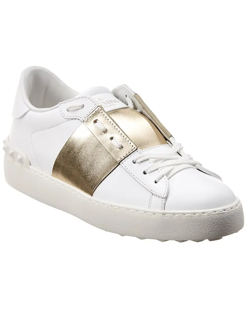 Valentino Rockstud Open Leather Sneaker