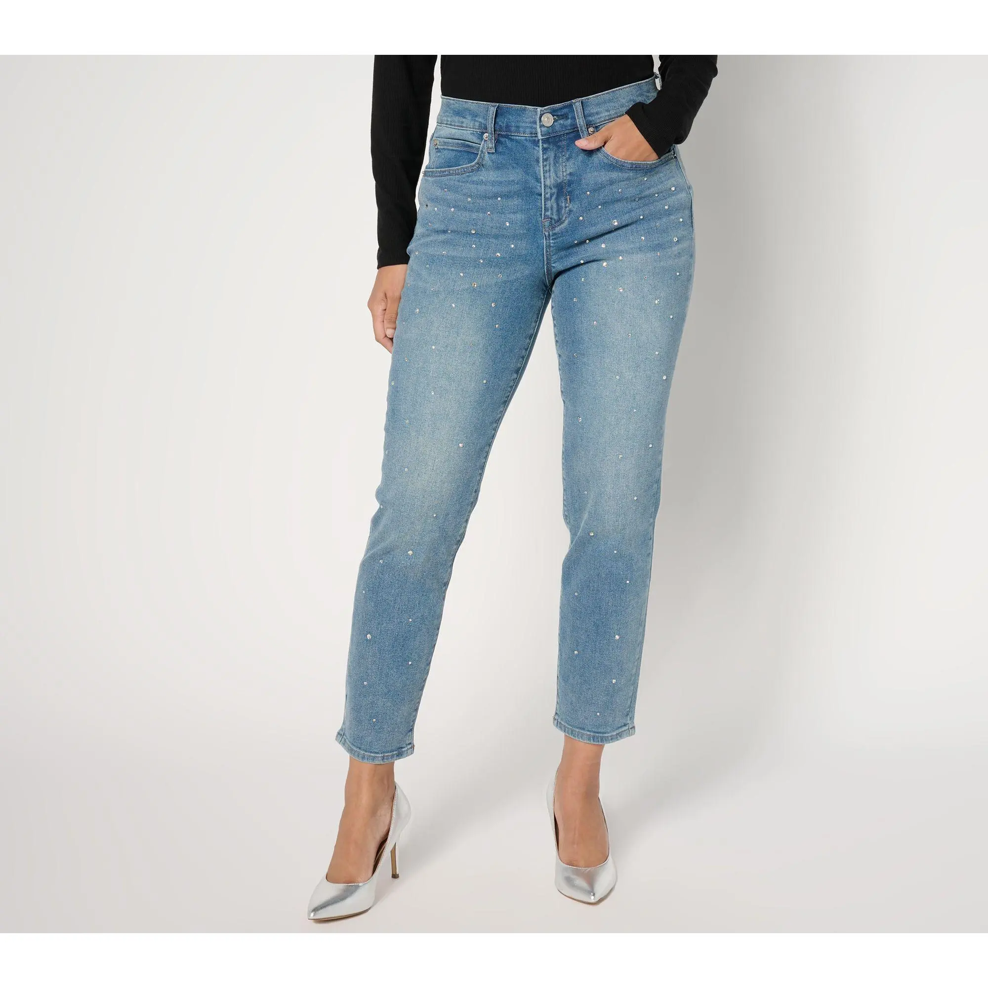 nicole by Nicole Miller Regular Skinny Jeans - Indigo