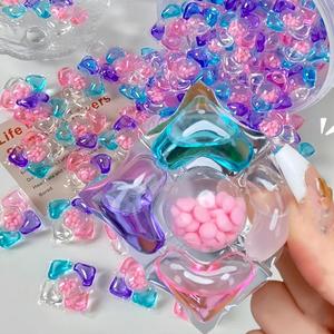 laundry detergent beads, 10/30/50/70/100pcs deep cleaning & stain removal concentrated laundry beads, for home dormitory laundry room, fragrance detergent beads