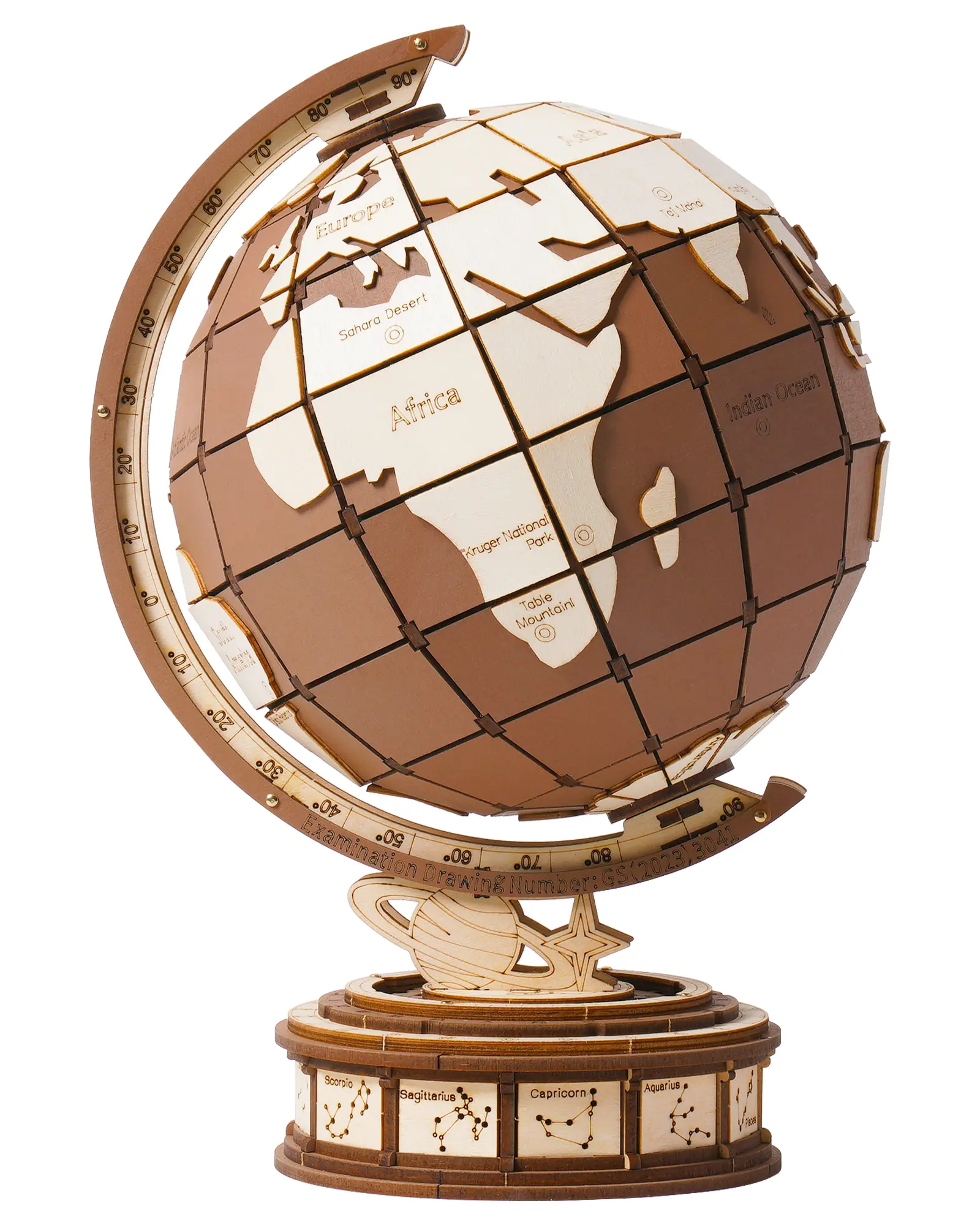 Rolife Global Wonders 3D Wooden Handmade Puzzle for Adults, DIY Construction Puzzle Set, Home Decor Creative Gift