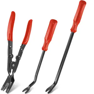 3-Piece Auto Clip Pliers & Fastener Remover Kit, Automotive Maintenance Tools with Storage Bag, Auto Repair Clips Pry Tool for Car Trim Rivet Removal and Door Panel Repair