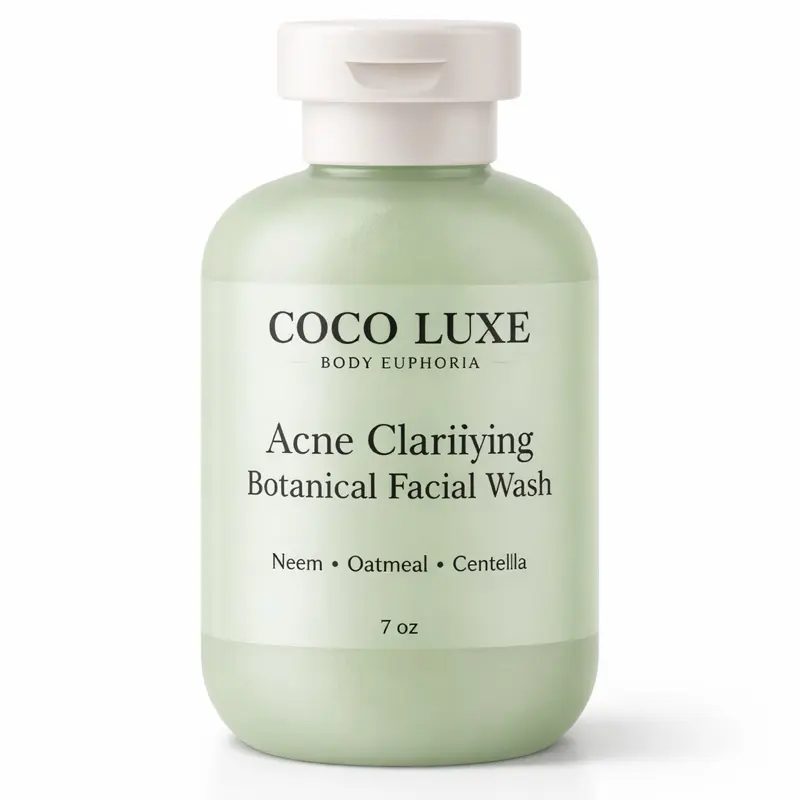 Acne Clarifying Botanical Facial Wash with Neem, Soap nut , Oatmeal & Centella 7 oz Cleansing