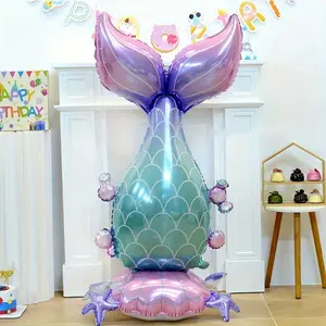 Mermaid Tail Balloon Decoration, Birthday Party Decorations, Perfect for Birthdays & Parties, Indoor Outdoor Use, Unique Party Favor Gift Idea, Glossy Balloon Shine