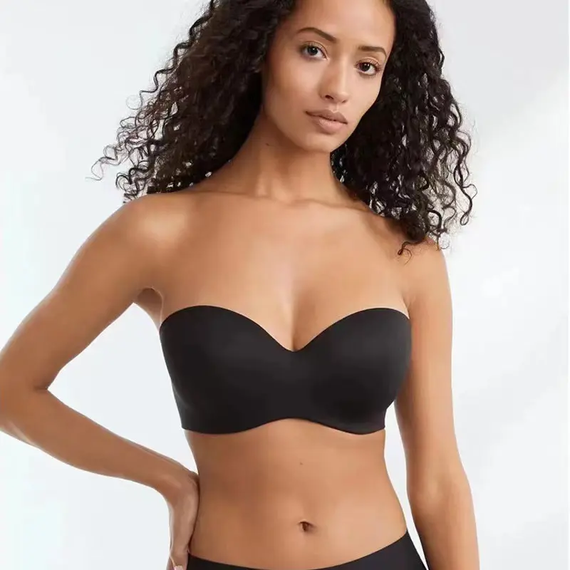 【HOT】Summer new Non-slip women's underwear, strapless bra, backless underwear