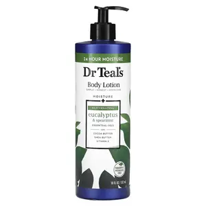 Dr. Teal's Body Lotion, Moisture + Rejuvenating, Eucalyptus & Spearmint, 18 fl oz (532 ml)