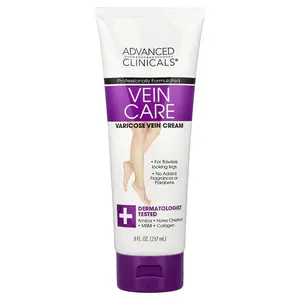 Advanced Clinicals Vein Care, Varicose Vein Cream, 8 fl oz (237 ml) Advanced Clinicals Vein Care, Varicose Vein Cream, 8 fl oz (237 ml)