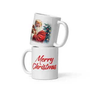 Santa Trump Christmas Mug - Christmas Coffee Mug - Donald Trum- Santa Claus