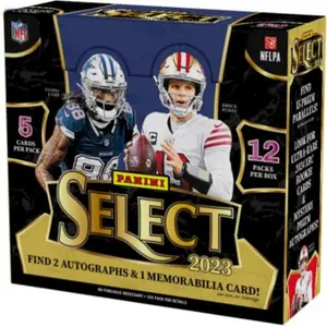 Panini NFL Select Hobby Box 2023 - 12 Packs with 5 Cards Each 2 Autographs & 1 Memorabilia Card Ultra Rare Cards & Mystery Signatures