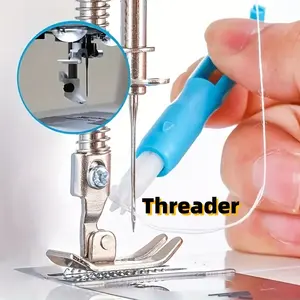 2pcs Seamstress Needle Threader, Sewing Tool, Elderly Needle Threading Aid, Needle Replacement Device, Line Identifier, Sewing Assistant, Sewing Machine Accessory, Threader Needle Changer, Plastic Quick Sewing Needle Threader